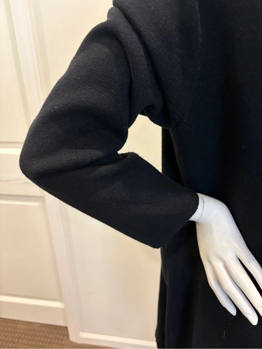 J. CREW 365 Black Juliette Collarless Cotton Wool Sweater Blazer Cardigan